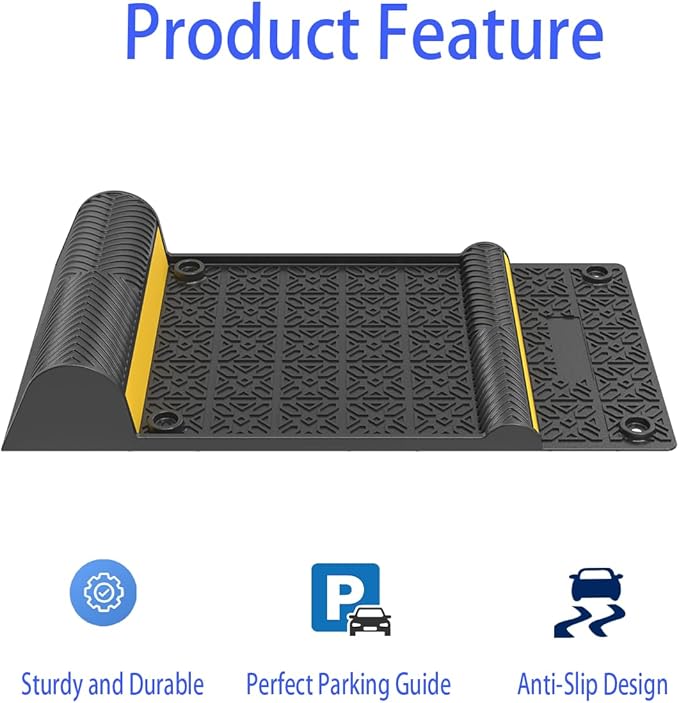 8 Pack Parking Mats for Garage Floors, 21.6" X11.4" Durable Rubber Car Parking - Image 2