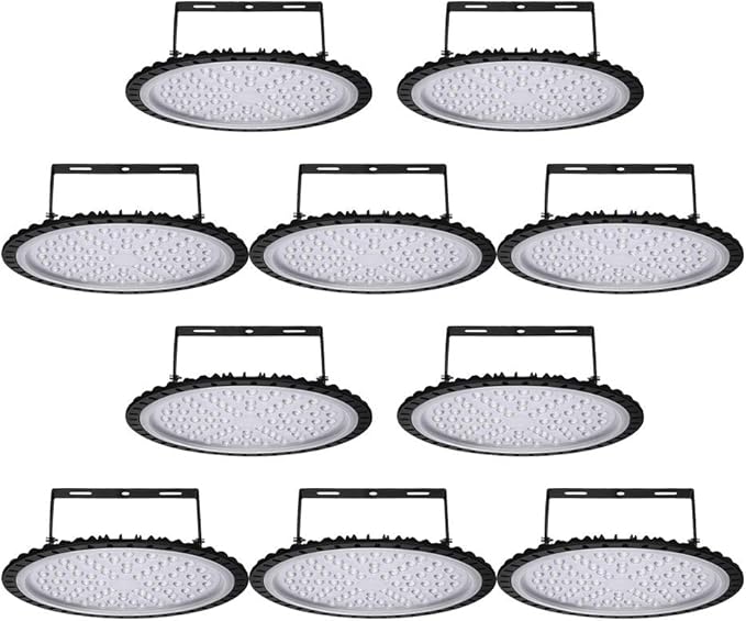 Viugreum 10 Pack 500W UFO LED High Bay Light, 50000LM 6500K Daylight White by Viugreum