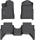 GINOWY-Floor Mats for Ford Ranger Supercrew 2024-2025, TPE All Weather Ranger by GINOWY