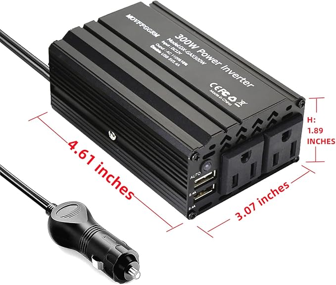 300W Power Inverter DC 12V to 110V AC Car Inverter - Image 4