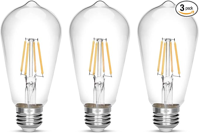LED Edison Bulb 4W, Antique 40W Vintage Edison Bulb, E26 Light Bulb Non by NOTOC