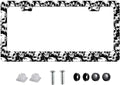 Skull License Plate Frame Black and White Skull License Plate Holder Cool Auto by Unknown