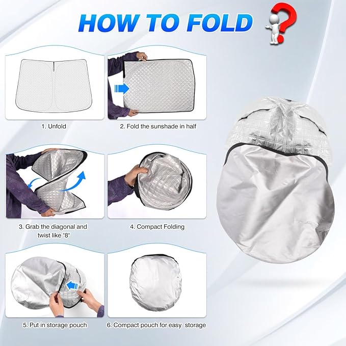 Windshield Sun Shade for 2024-2025 2026 Ford Transit 350 Accessories Thicken - Image 6
