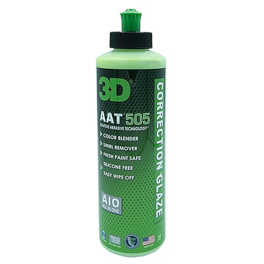 3D AAT 505 Correction Glaze - 8oz - Body Shop Swirl Remover by 3DCarCare