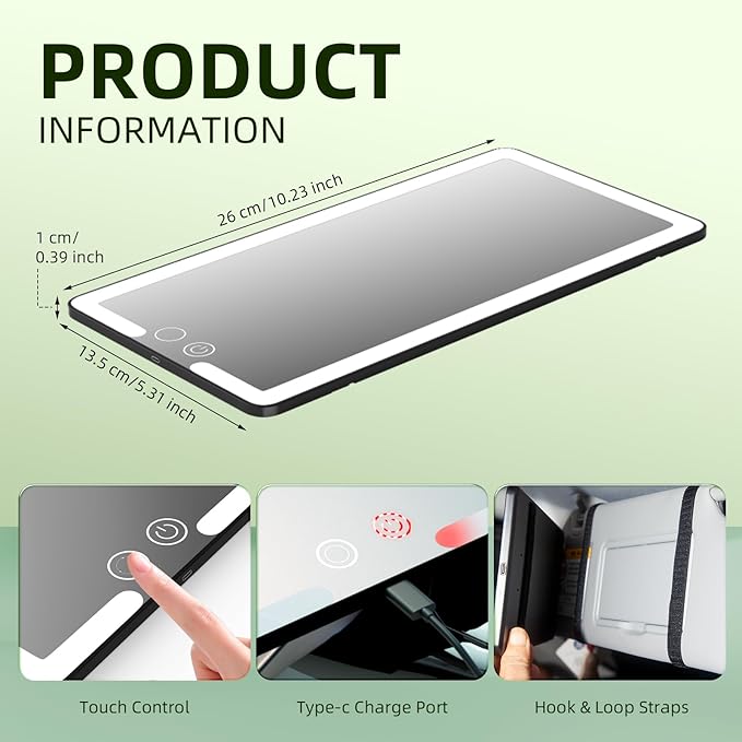 2 Pcs Car Sun Visor Vanity Mirror, Dimmable Rear View Visor Makeup Mirror - Image 2