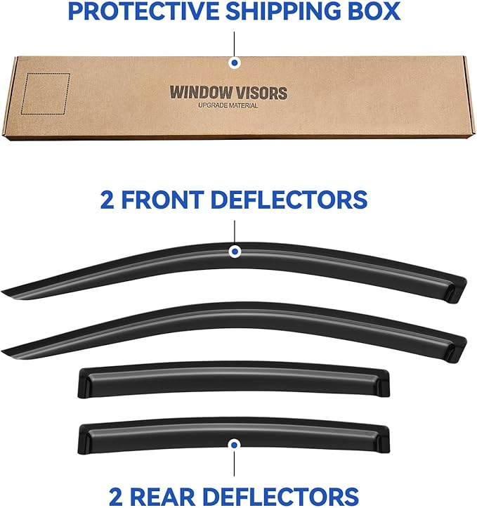 Window Visors Rain Guards for 2011 2012 2013 2014 Chrysler 200, Out-Channel - Image 5