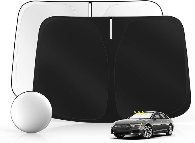 Windshield Sun Shade for Audi A6 2019-2025 Foldable Sunshade Custom Fit Front by SULAGIWINDSHIELDSUNSHADE