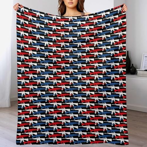 Socira American Flag Guns Blanket Throw Blanket American Flag Guns Gifts for Women Men Soft Sofa Throws for Travel Camping Bed Home Decor Car Birthday Gift 50"*60"（130 * 150cm） - Image 2