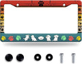 Dog License Plate Frame Cute Dog Paws License Plate Stainless Steel Animal by GORSNKYE