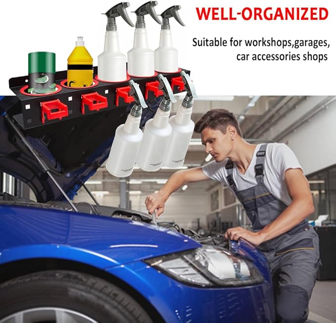 Wall Mounted Spray Bottle Holder, 2 Pack Spray Can Holder, Spray Bottle Storage - Image 3