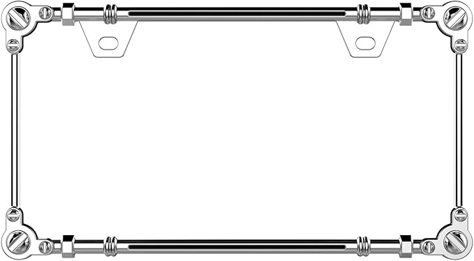 3D Chrome License Plate Frames, Pure Zinc Alloy Metal by Sgooky