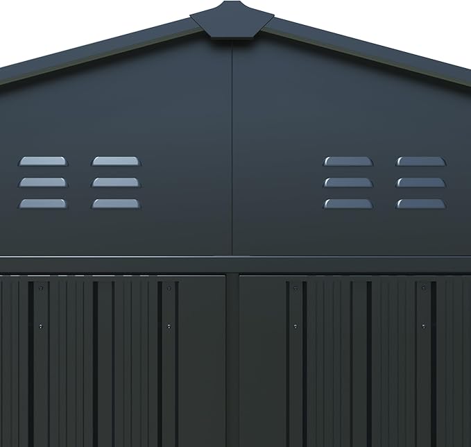 KUIKUI Metal Garage Shed Without Floor, 10x20FT Heavy Duty Outdoor Shed and - Image 8