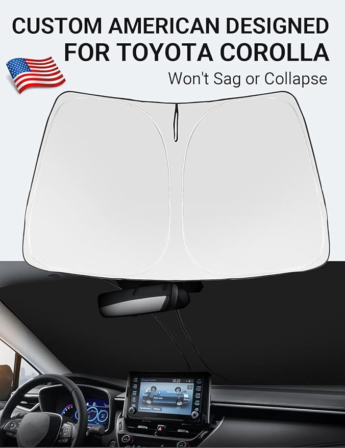 Proadsy for Toyota Corolla 2019-2024 2025 Windshield Sun Shade 4-Layer Foldable - Image 2
