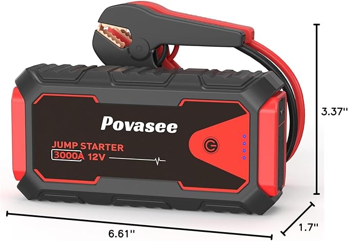 Jump Starter 3000A Car Jumper Starter, 12V Jump Box - Image 9