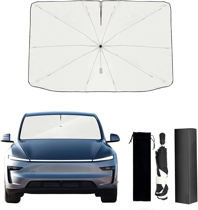 2017-2026 Upgraded for Tesla Model Y 3 S Sunshade, Portable Foldable Sunshade by Raspillere
