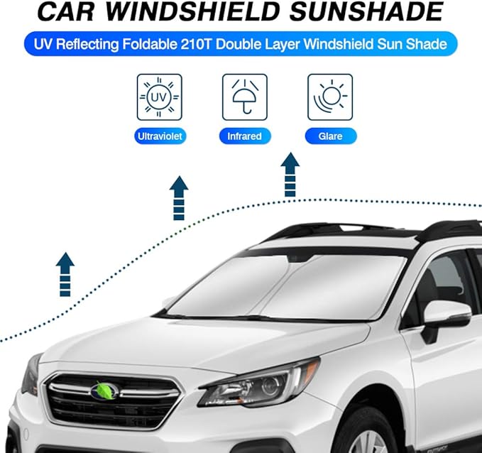 KUST Windshield Sun Shade for 2015 2016 2017 2018 2019 Subaru Outback Wagon - Image 2
