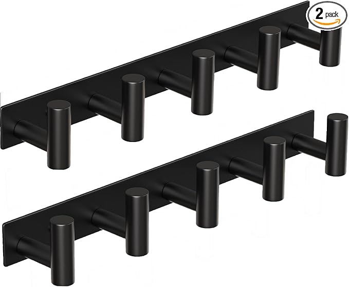 Coat Rack Wall Mounted with 5 Hooks, Metal Wall Hooks by VINHOLD