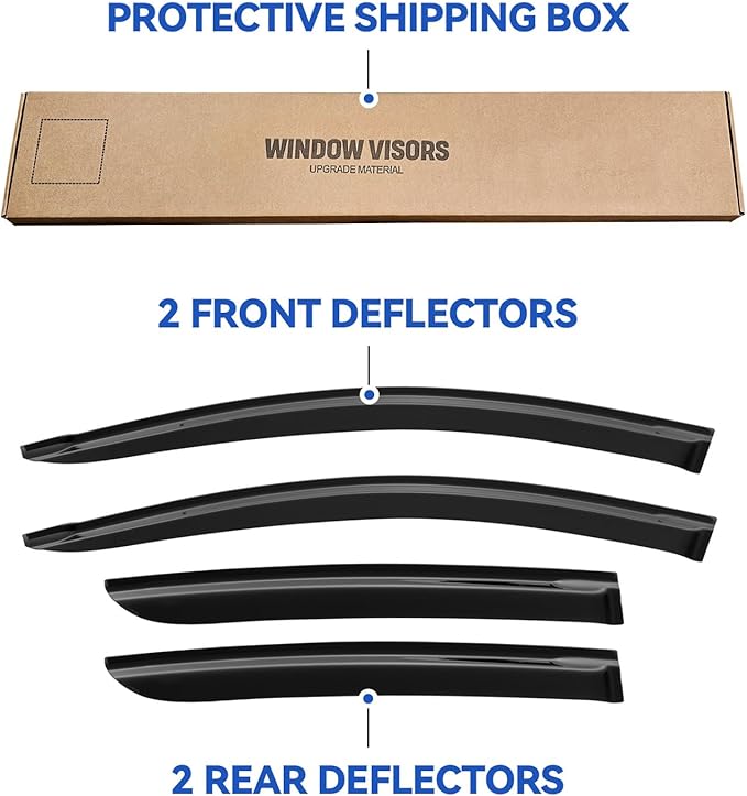 Window Visors Rain Guards for 2020-2025 Nissan Sentra, Out-Channel Window Vent - Image 5