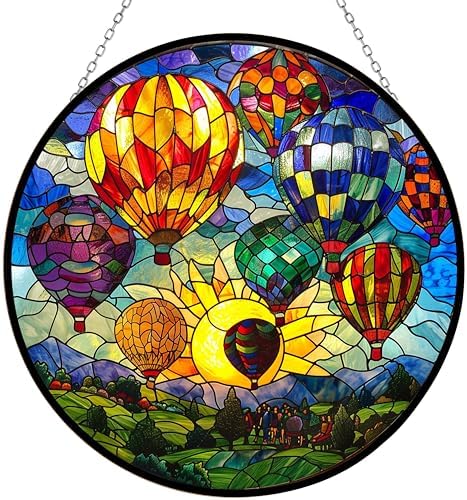 Gothic Dragon Stained Glass Window Hanging, Colorful Gothic Dragon Sun Catchers Glass Panel Blue Suncatcher Decor for Birthday for Women, Men, Wife, Aunt, and Mom 7.8 in by 365CUSGIFTS