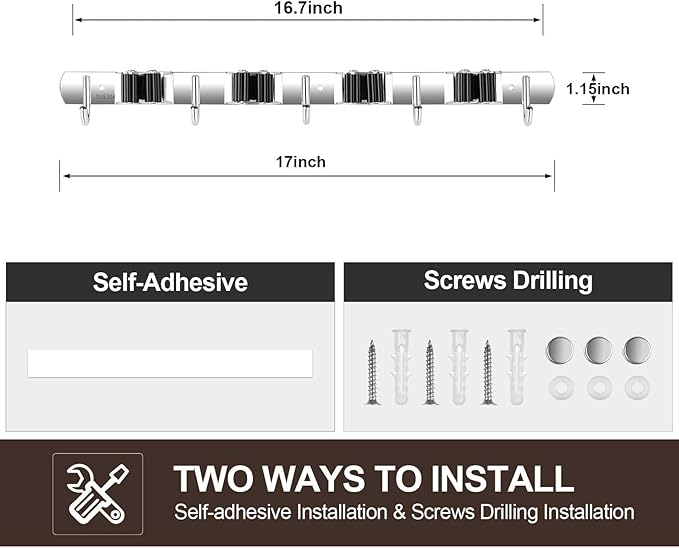 2 Pack Broom Holder Wall Mount, Stainless Steel Broom Hanger Wall Mount - Image 7