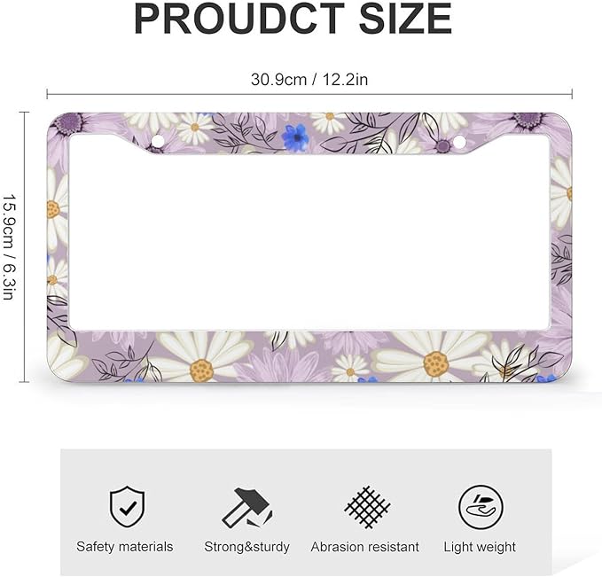 Flowers Daisy License Plate Frames - Image 2