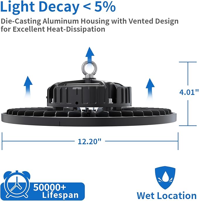 6 Pack UFO LED High Bay Light 200W, 29000 LM, 5000K - Image 5