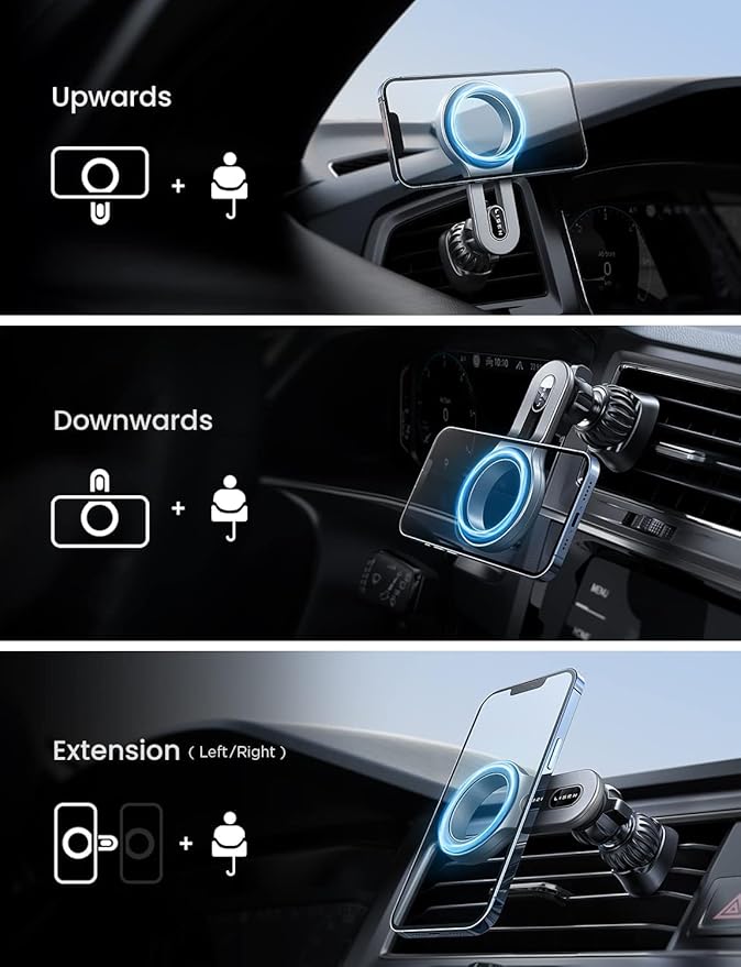 LISEN for iPhone 16 MagSafe Car Mount, Ultra Magnetic Long Arm Mag Safe Car - Image 5