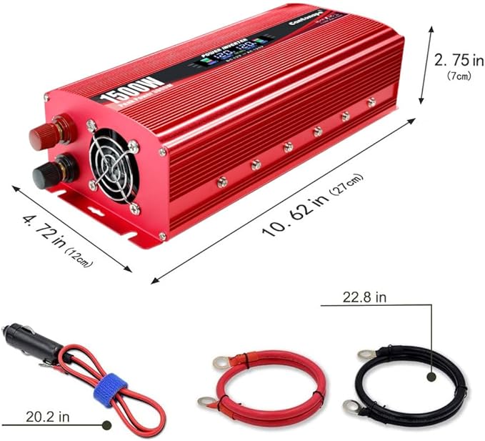 1500W Power Inverter 12V to 110V/120V Car Charger Converter - Image 7