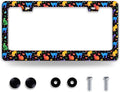 Colorful Cat License Plate Frame Cute Pet Butterfly License Plate Holder Funny by BRAGHRTED