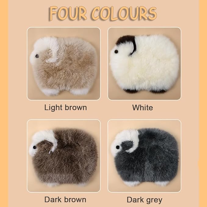 Genuine Wool Car Seat Cushion Comfort Style，Adorable Sheep Shaped Cushion - Image 6