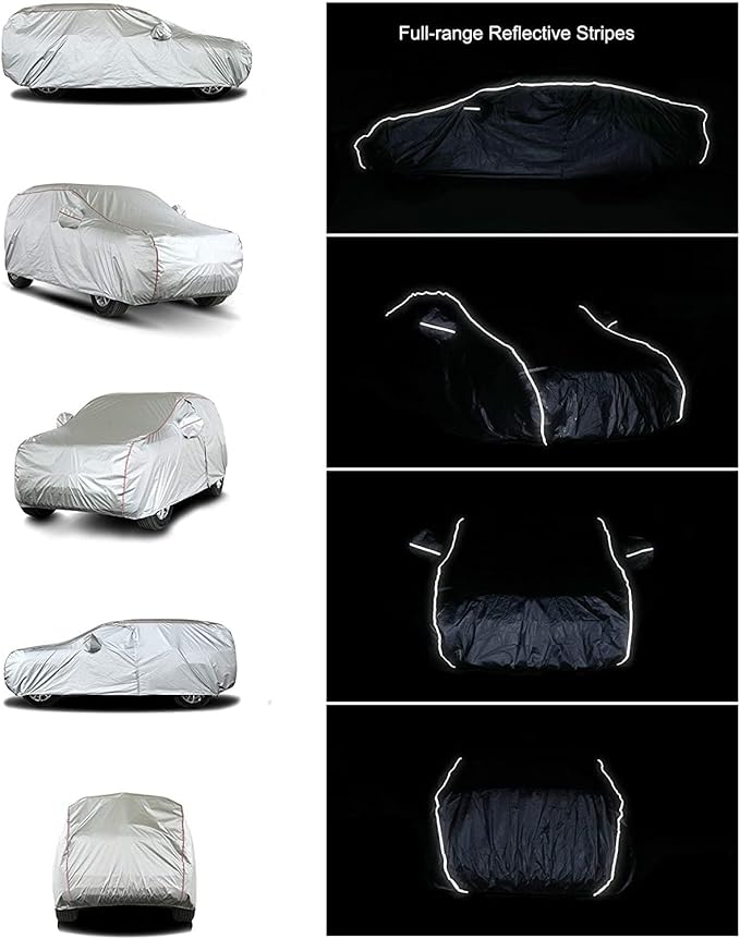 Tecoom Hard Shell Zipper Design Waterproof UV-Proof Windproof Car Cover - Image 3