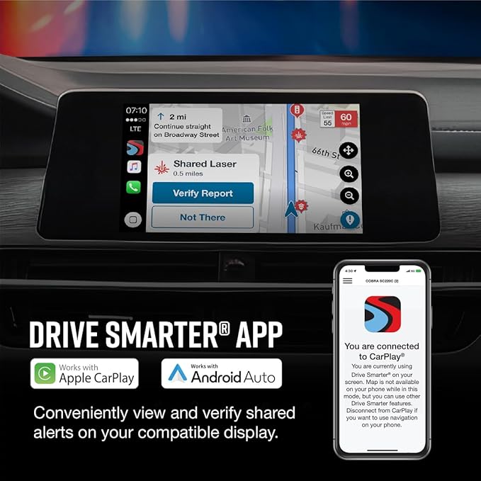 Cobra SC 201 Smart Dash Cam and 2.5A OBDII Port to Micro-USB Hardwire Kit: - Image 5