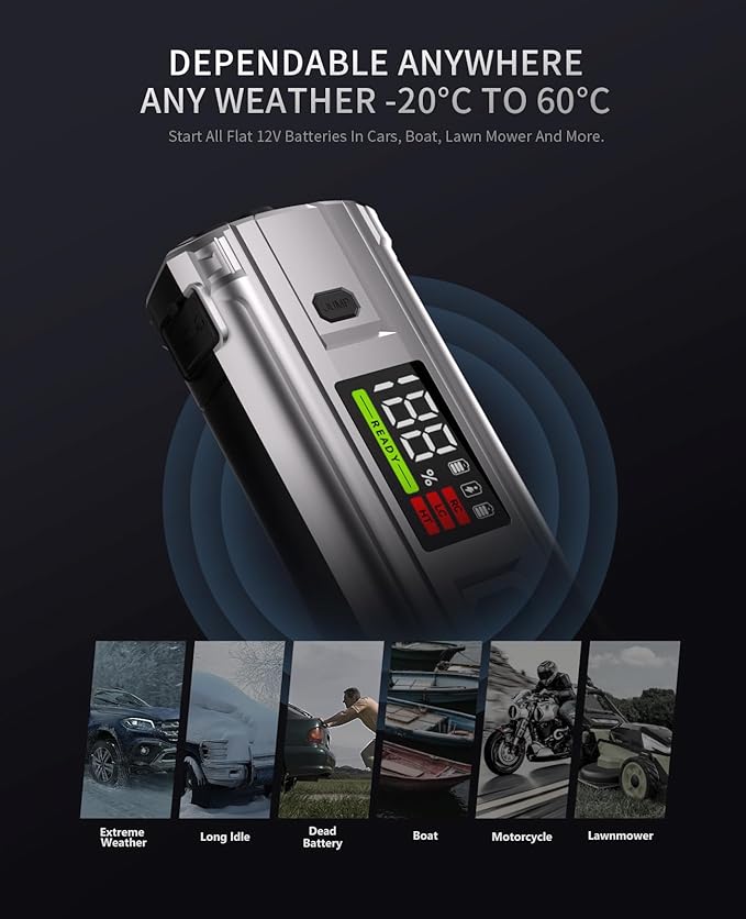 Car Jump Starter 3000A Portable: 12V Jump Start Battery Pack - Image 9