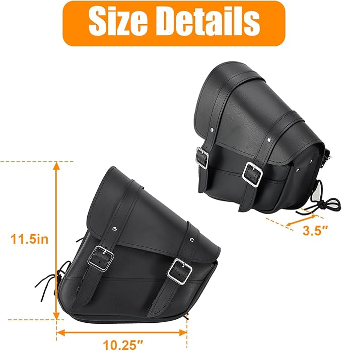 Motorcycle Saddle Bags Leather Motorcycle Solo Swing Arm Bag - Image 6