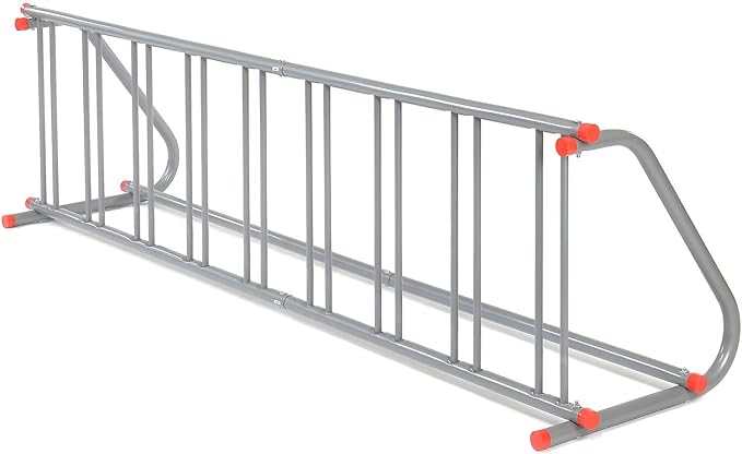 Global Industrial 111" L Single-Sided Grid Bike Rack, 9-Bike Capacity, Powder - Image 4