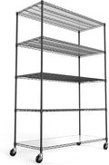 pouseayar Black 5 Tier Shelf Wire Shelving Unit, 6000lbs Capacity NSF Metal by Brandpouseayar