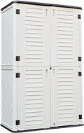 KINYING Outdoor Storage Cabinet Waterproof, Resin Vertical Outdoor Storage Shed by KINYING