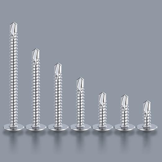 Wensilon（100pcs）#8×2”for Sheet Metal Self-Tapping Screws 410 Stainless Steel - Image 4