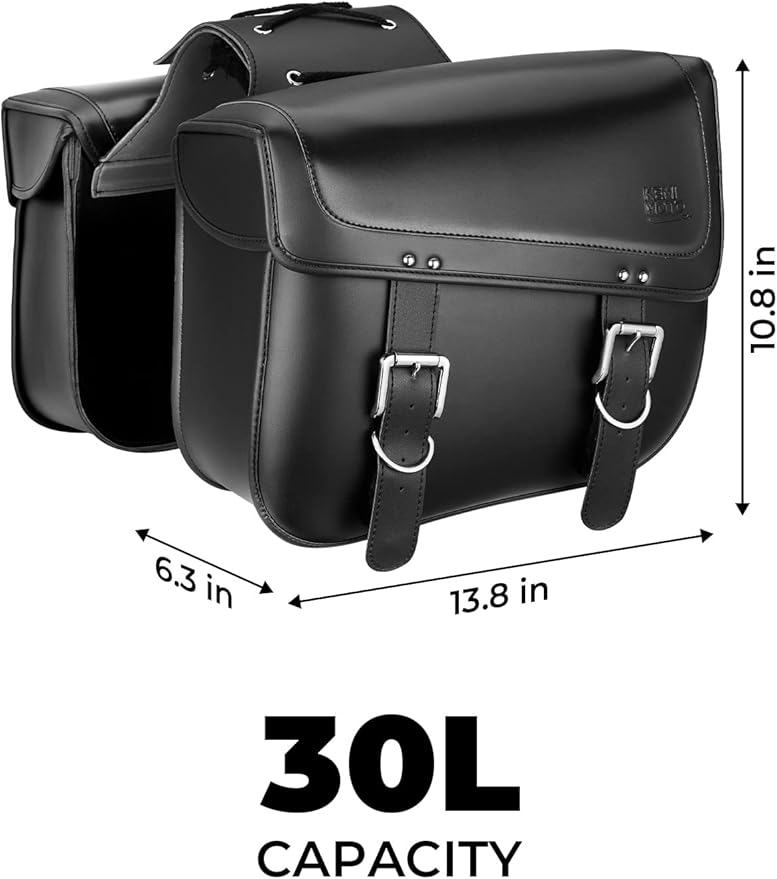 KEMIMOTO Motorcycle Saddlebags, 30L Large Capacity Saddle Bags Motorcycles - Image 5