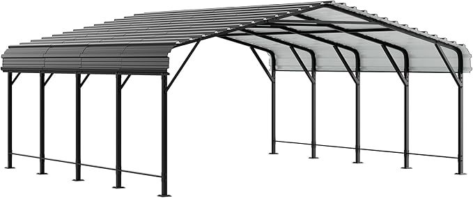 JAMFLY Carport, 20X20 FT Metal Carport, Heavy Duty Carport Canopy - Image 9