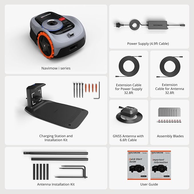 Segway Navimow i105N Robot Lawn Mower Perimeter Wire Free 1/8 Acre RTK+Vision - Image 8