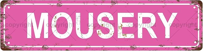 MOUSERY Space Vintage Metal Tin Street Sign Bar Cafe Garage Cave Home Room Wall by Unknown