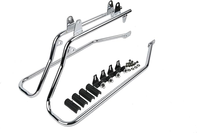 XFMT Vivid Black 5" Stretched Extended Saddlebags Hard Saddle Bags W/Chrome - Image 6