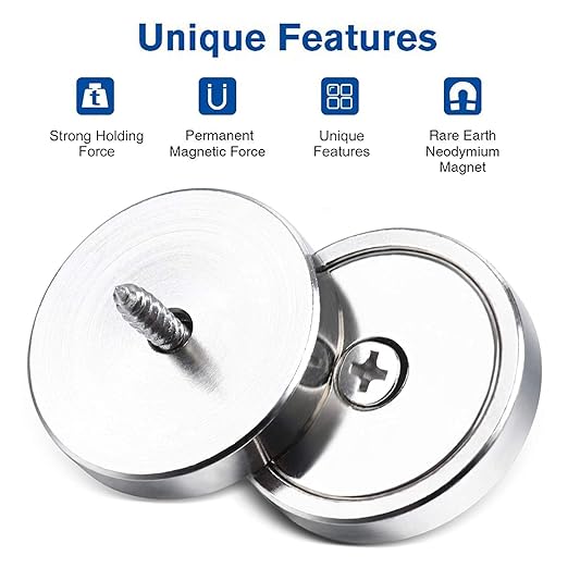 LOVIMAG Neodymium Cup Magnets, 110lb+ Strong, Heavy Duty, Rare Earth, Round Base - Image 3