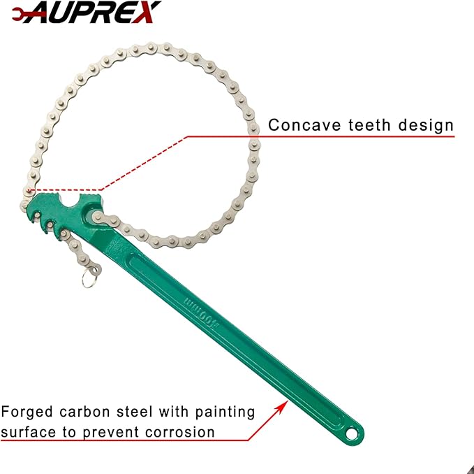 16 Inch Sturdy Adjustable Heavy Duty Ratcheting Chain Oil Filter Wrench - Image 5