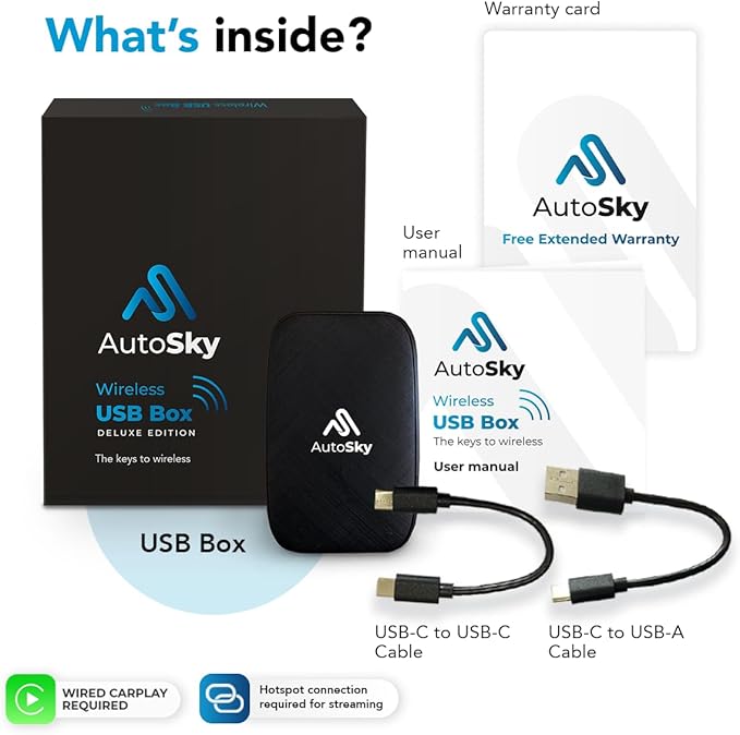 AutoSky Wireless CarPlay and Android Auto AI Box Lite - Image 7