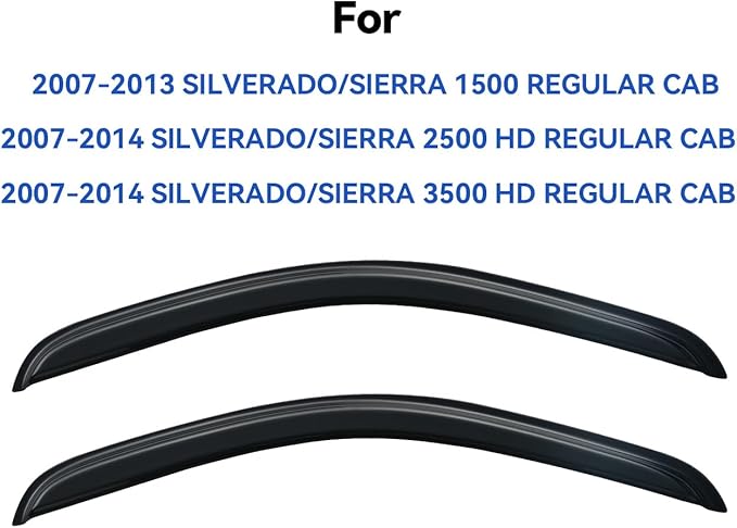 Window Visors Rain Guards for 2007-2013 Chevy Silverado/GMC Sierra 1500 Regular - Image 3