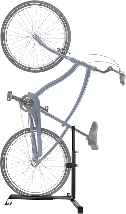 Vertical Bike Stand Floor Bicycle Rack Adjustable Upright Design, Space Saving by Delmoar