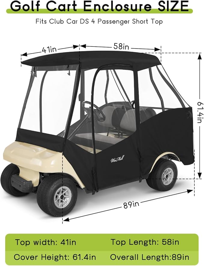 Golf Cart Enclosure 4 Passenger - Image 2