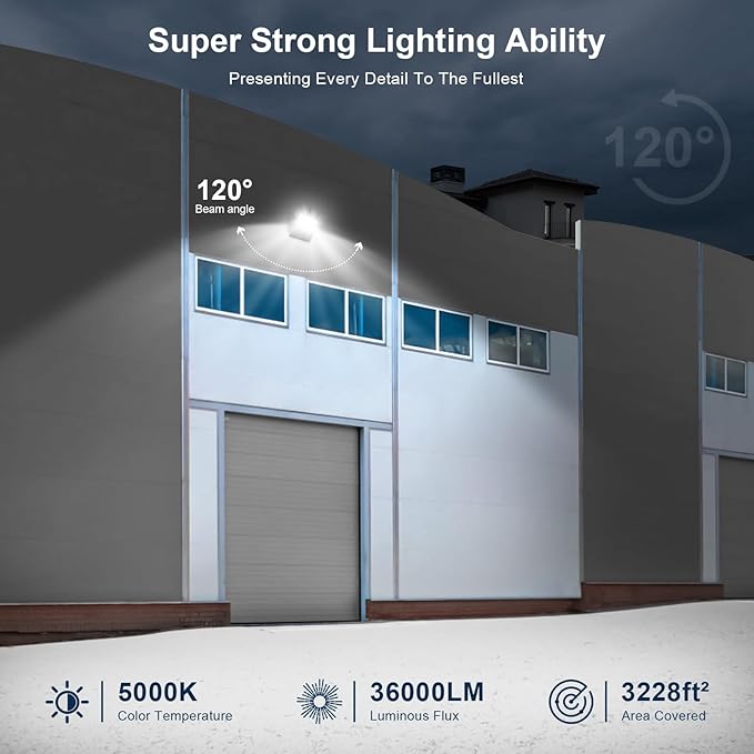LED Stadium Lights, Extremely Bright 36000 Lumen Outdoor Stadium Flood Light - Image 2